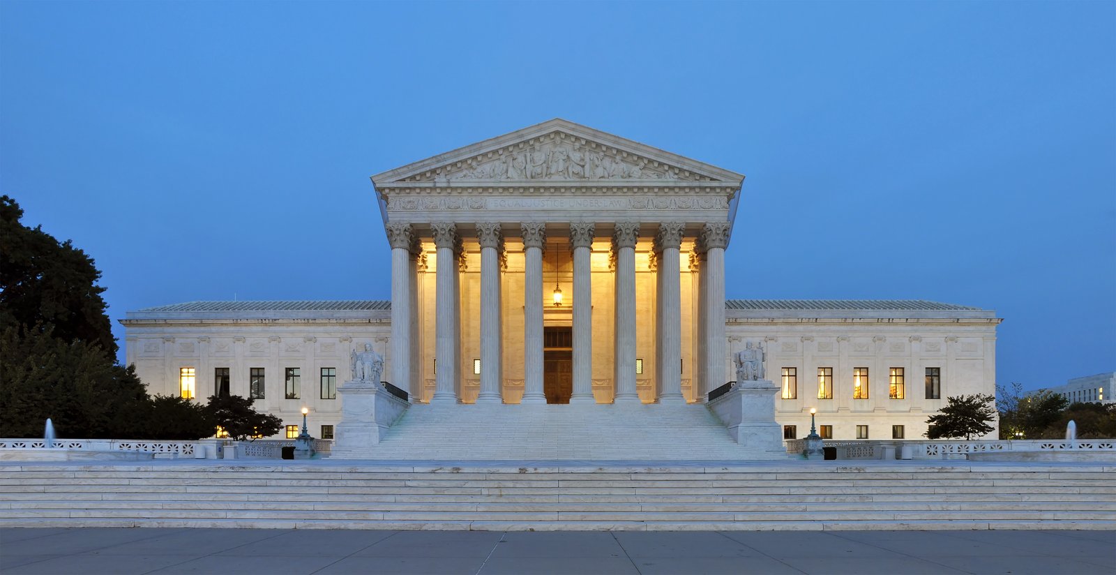 U.S. Supreme Court Building at dusk