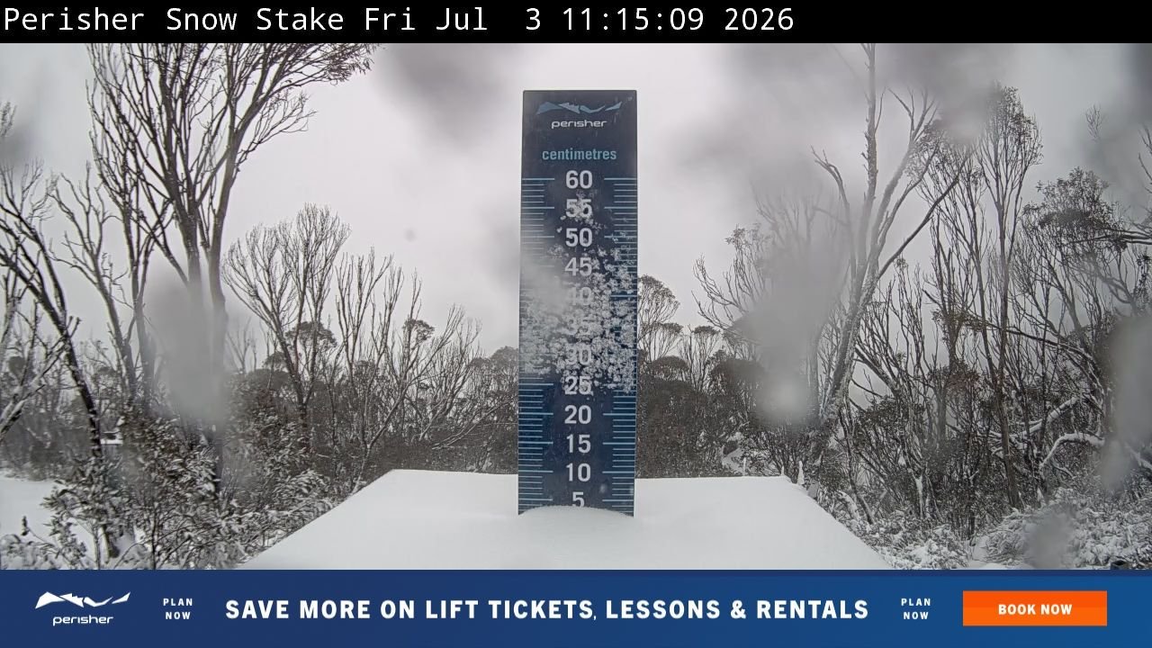 Perisher snow stake webcam, 3 July 2026