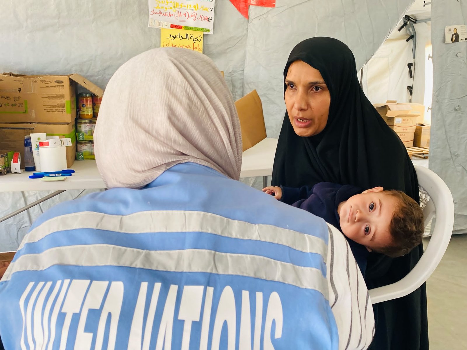 OCHA photo of nutrition support in Gaza