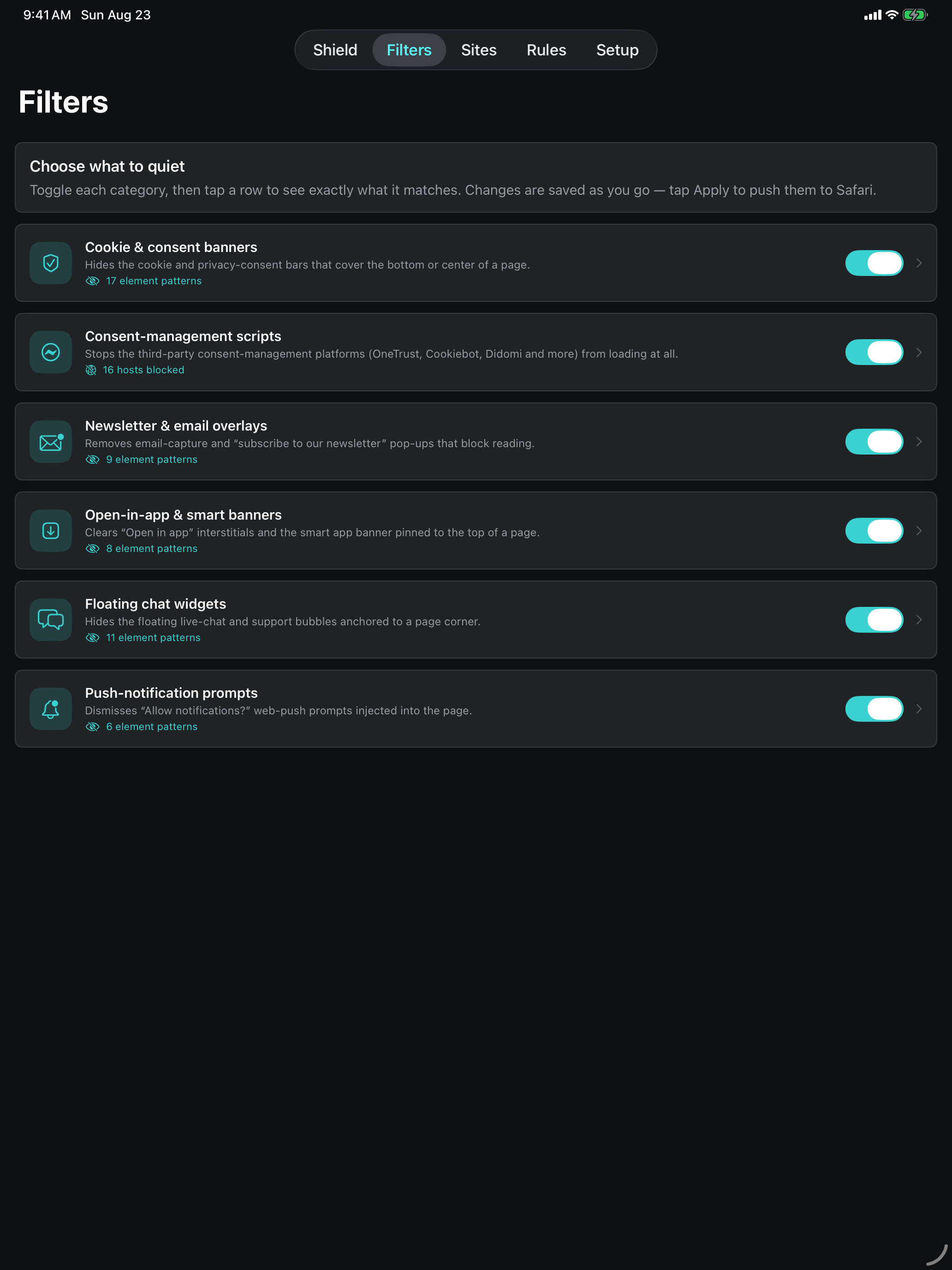 Consenthush: Content Blocker iPad screenshot 2 of 5