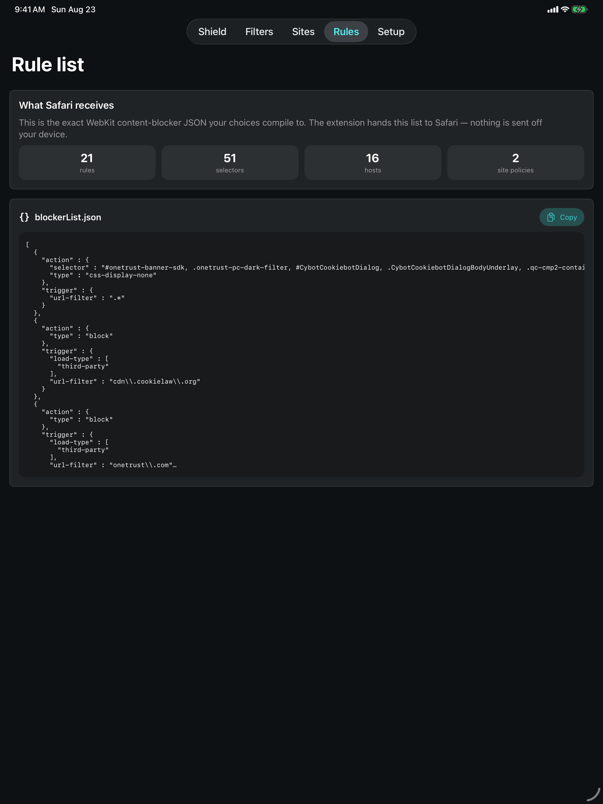 Consenthush: Content Blocker iPad screenshot 4 of 5