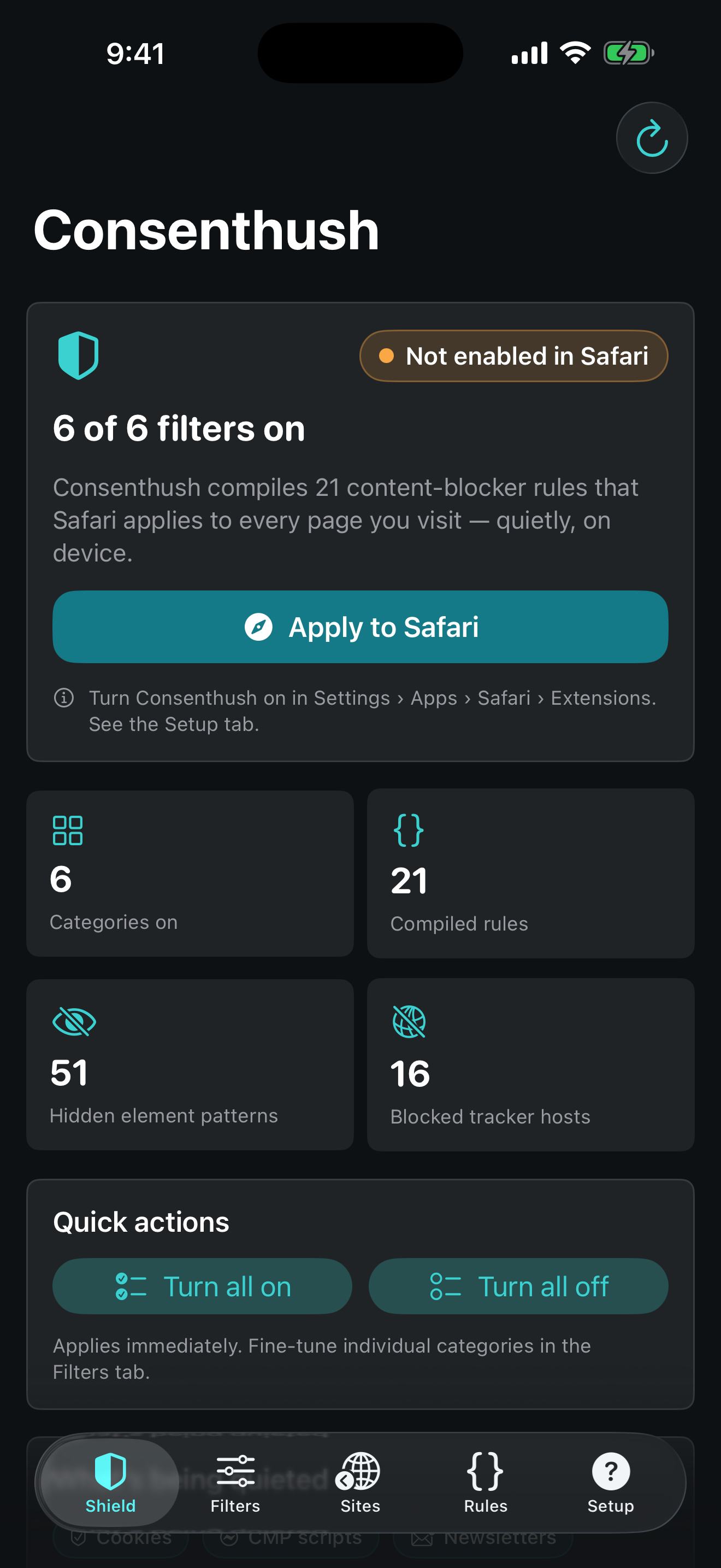 Consenthush: Content Blocker screenshot 1 of 5