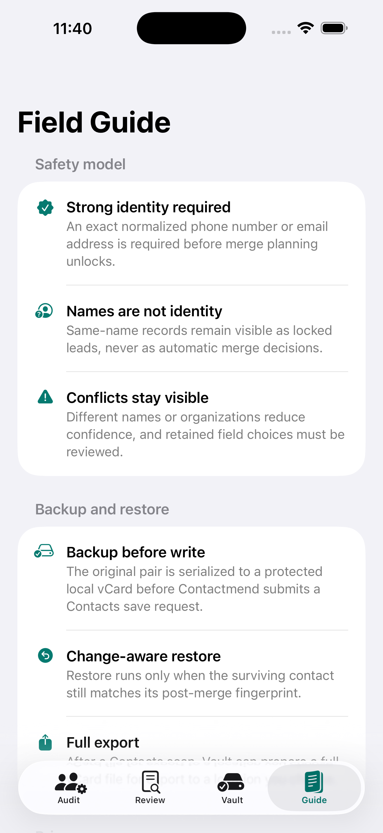 Contactmend: Safe Merge screenshot 5 of 6