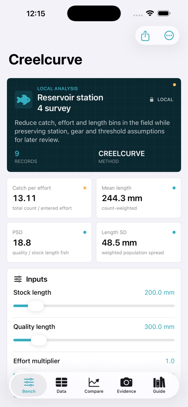 Creelcurve: Fisheries Lab screenshot 1 of 4