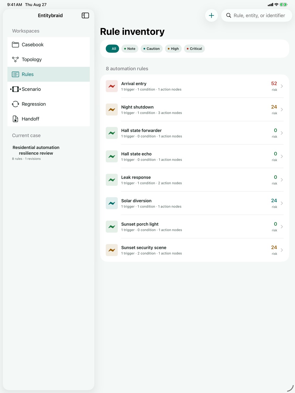Entitybraid: Automation Audit iPad screenshot 3 of 7