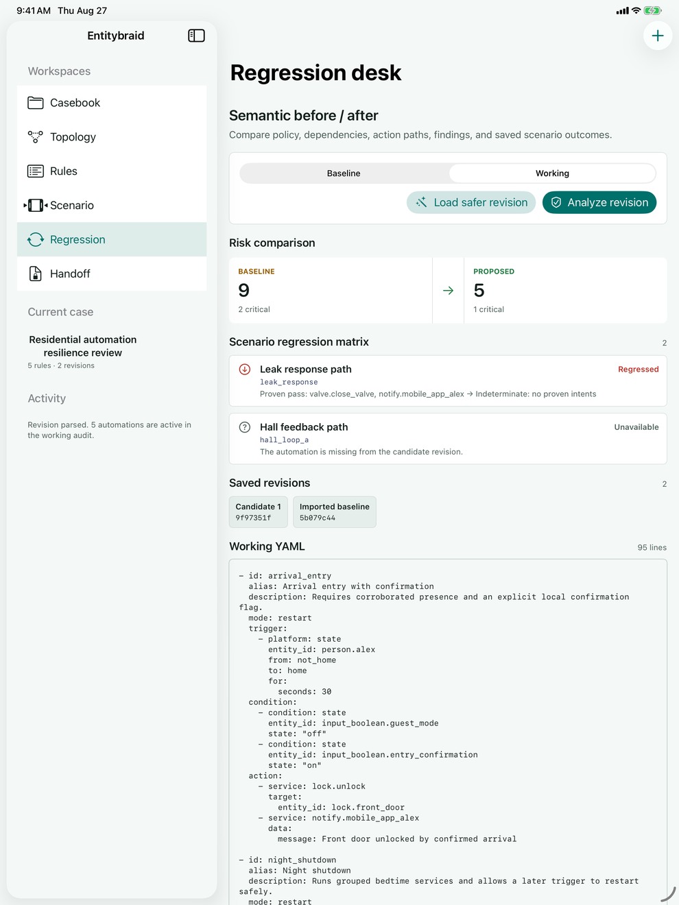 Entitybraid: Automation Audit iPad screenshot 6 of 7
