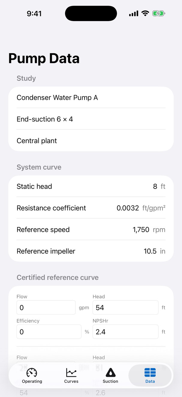 NPSHgraph: Pump Curves screenshot 4 of 4