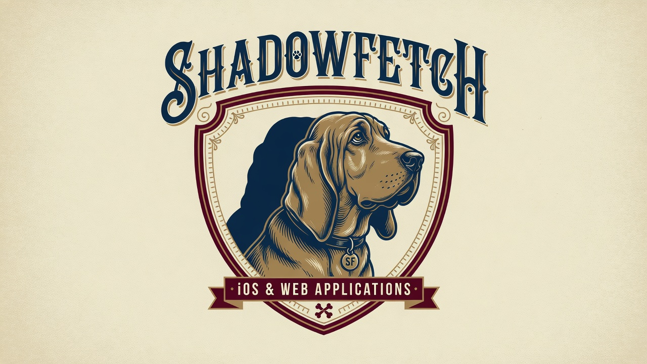 Shadowfetch AI Lab crest with the hound mark