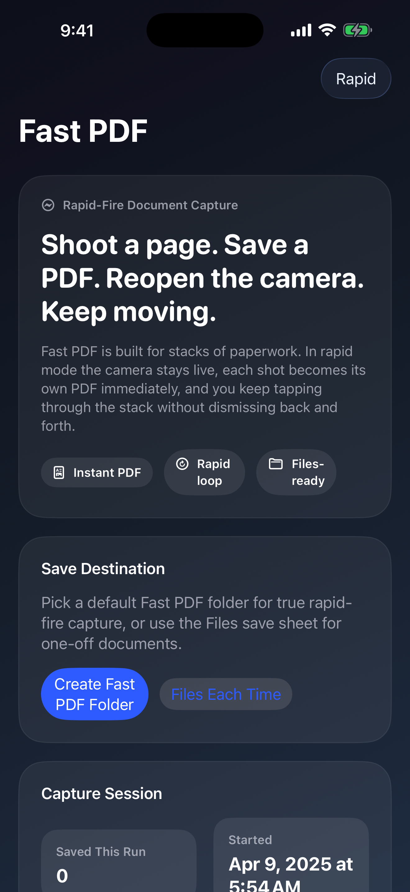Fast PDF home screen preview