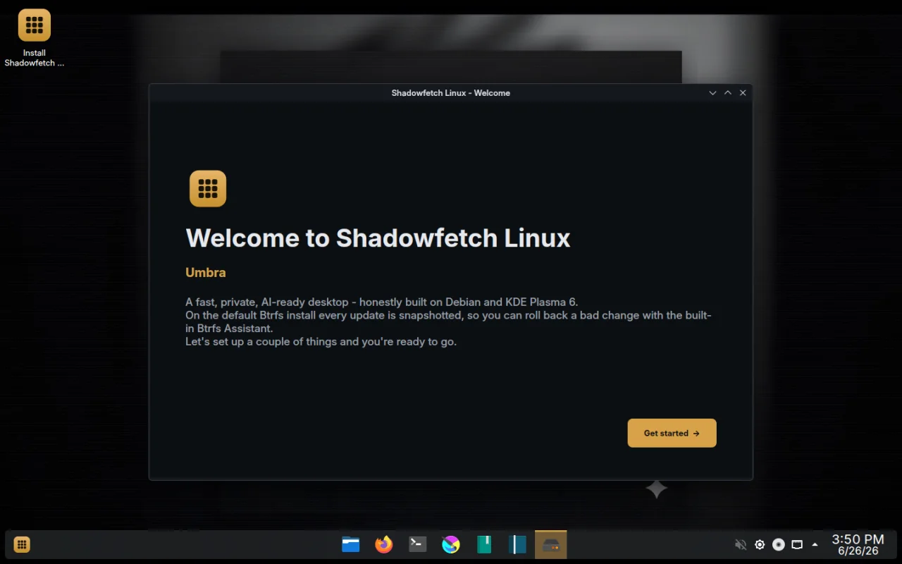 Shadowfetch Welcome / Ignition Setup