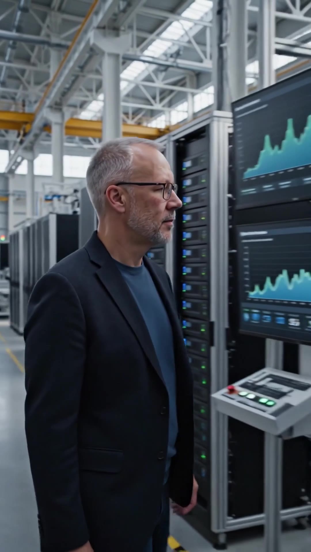A server room - cyber advice from model labs lands on machines.