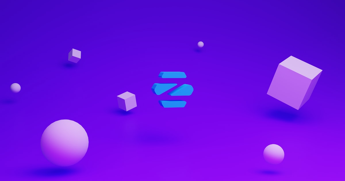 a bunch of balls and a box on a purple background